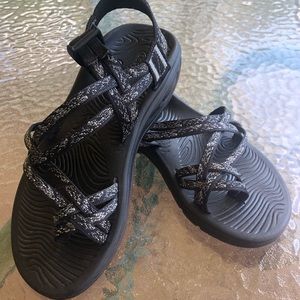 Chacos: black and grey
